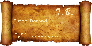 Turza Botond névjegykártya